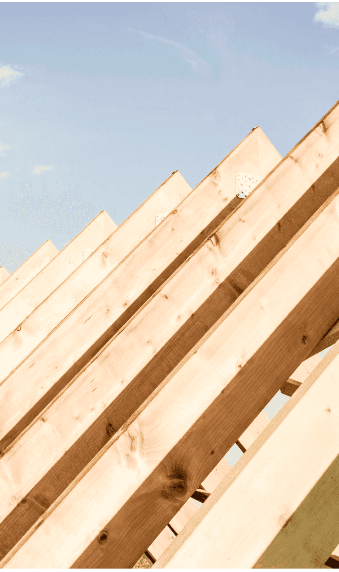 Dach z belek drewnianych